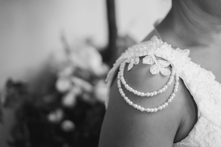 Brautkleidspitze im Detail